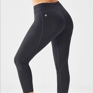 Fabletics Black Gia Solid Powerlite Capri Leggings